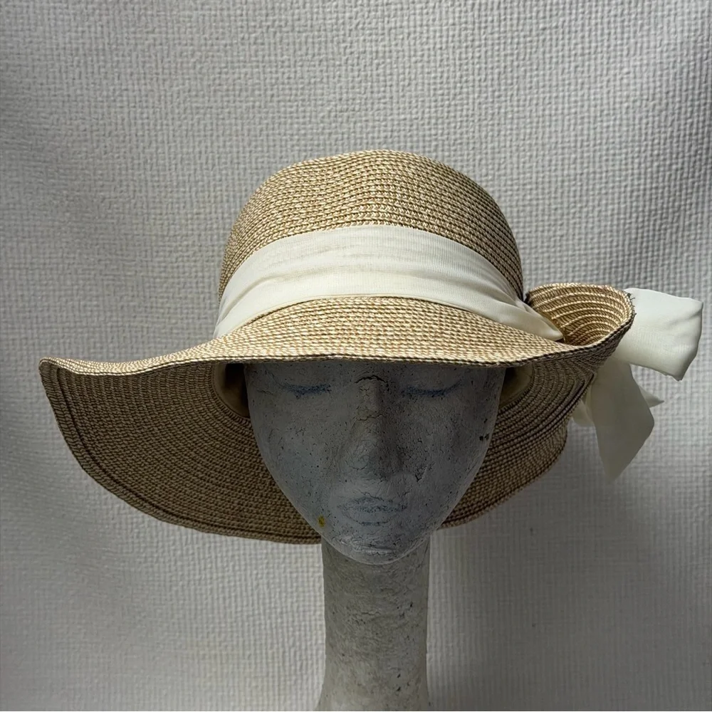 Women's Nine West Multi Straw Flip Up Floppy Hat